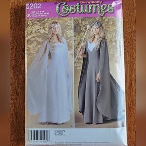 Simplicity sewing pattern dress "Costumes" #0202, sz: 8-14, NEW!